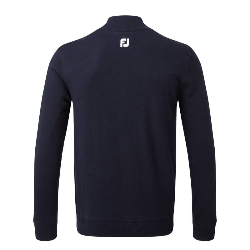 Pullover en laine 1/2 Zip Navy Homme