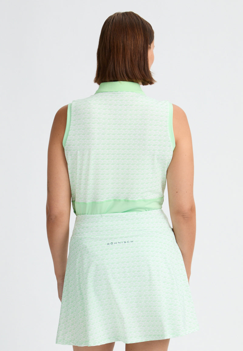Polo Nicky Sans Manches Green Ash Femme