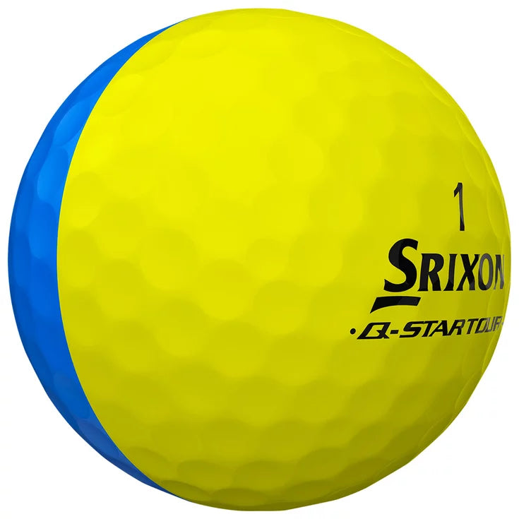 12 Balles de golf Q Star Tour Divide 2 Yellow Blue