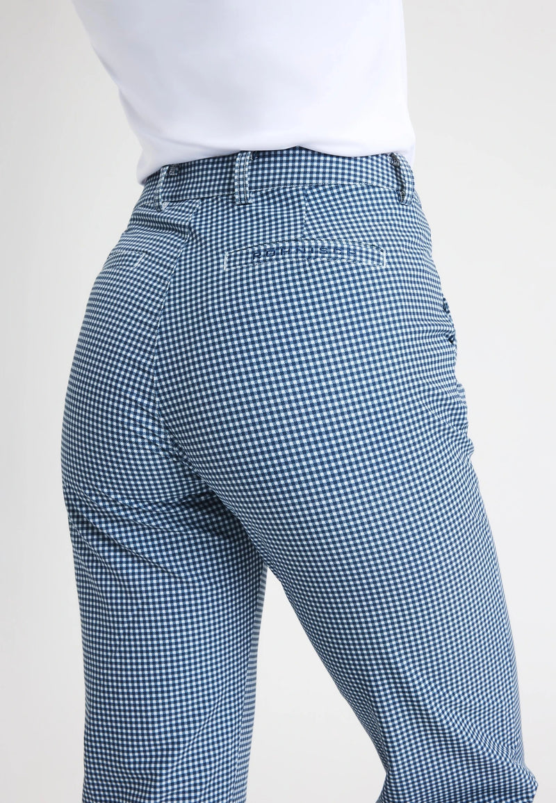 Pantalon Fairway Minicheck Navy Femme