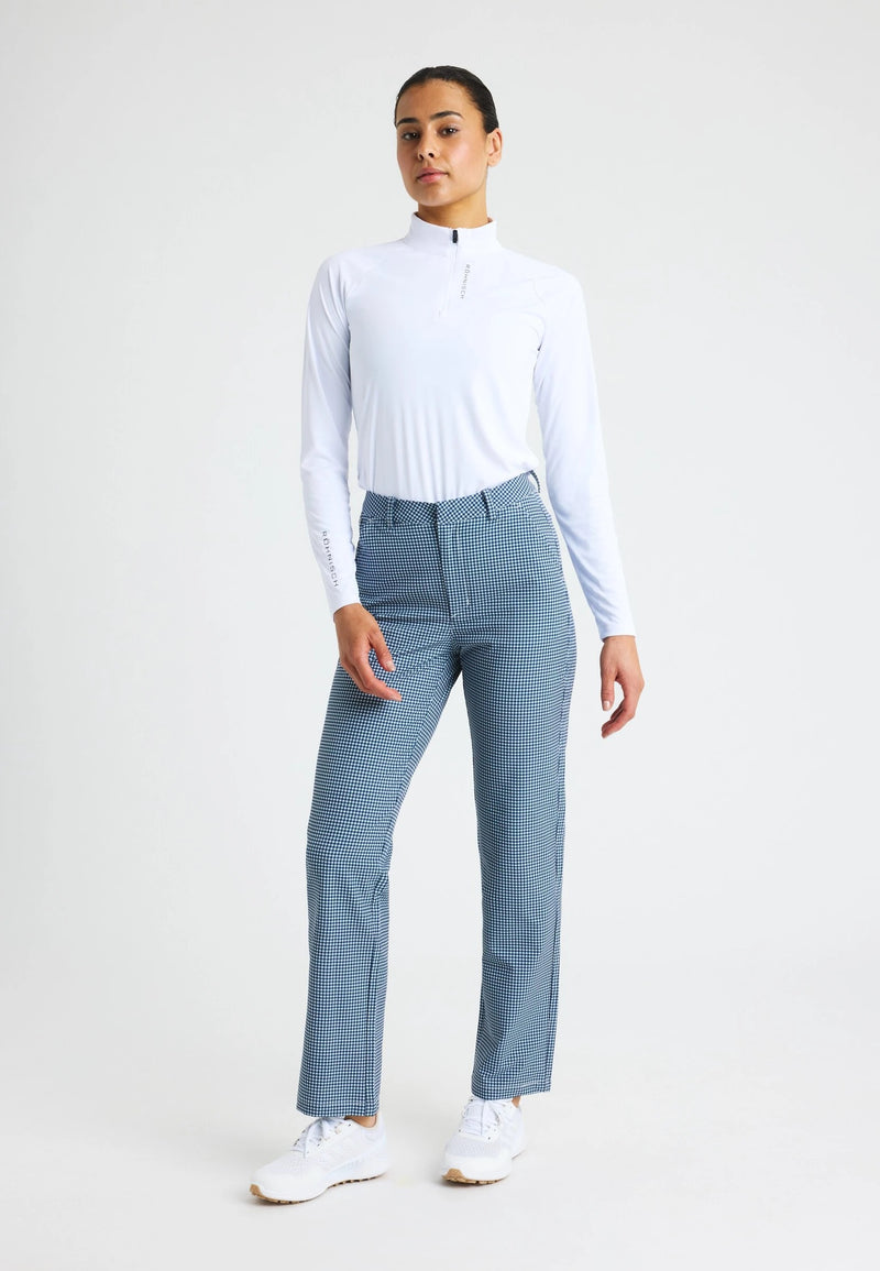 Pantalon Fairway Minicheck Navy Femme