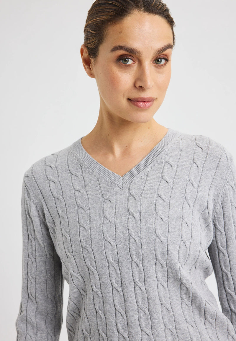 Pull Knitted Grey Femme