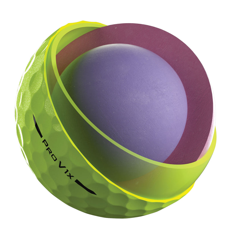 12 Balles de golf Pro V1X Yellow 2025