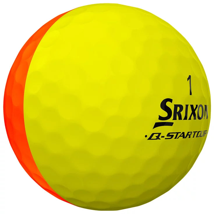 12 Balles de golf Q Star Tour Divide 2 Yellow Orange