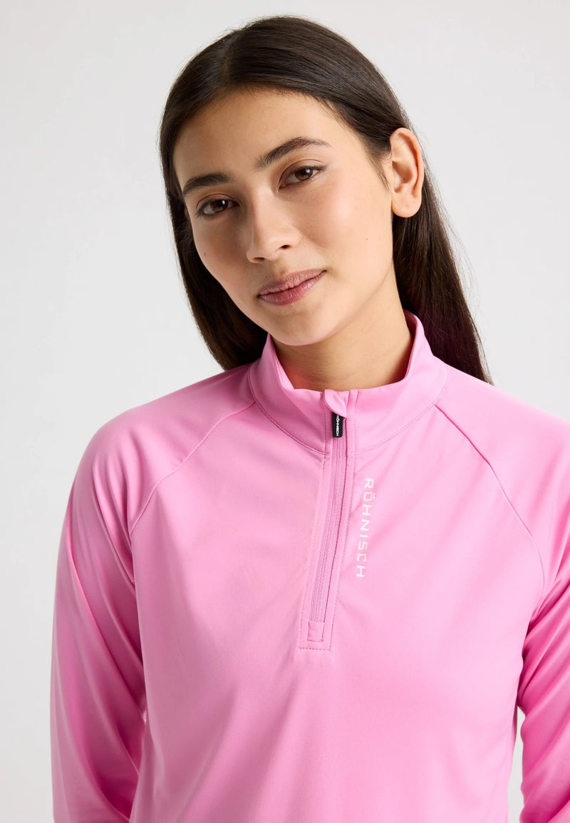 Veste 1/4 Zip Addy Long Sleeve Pink Femme