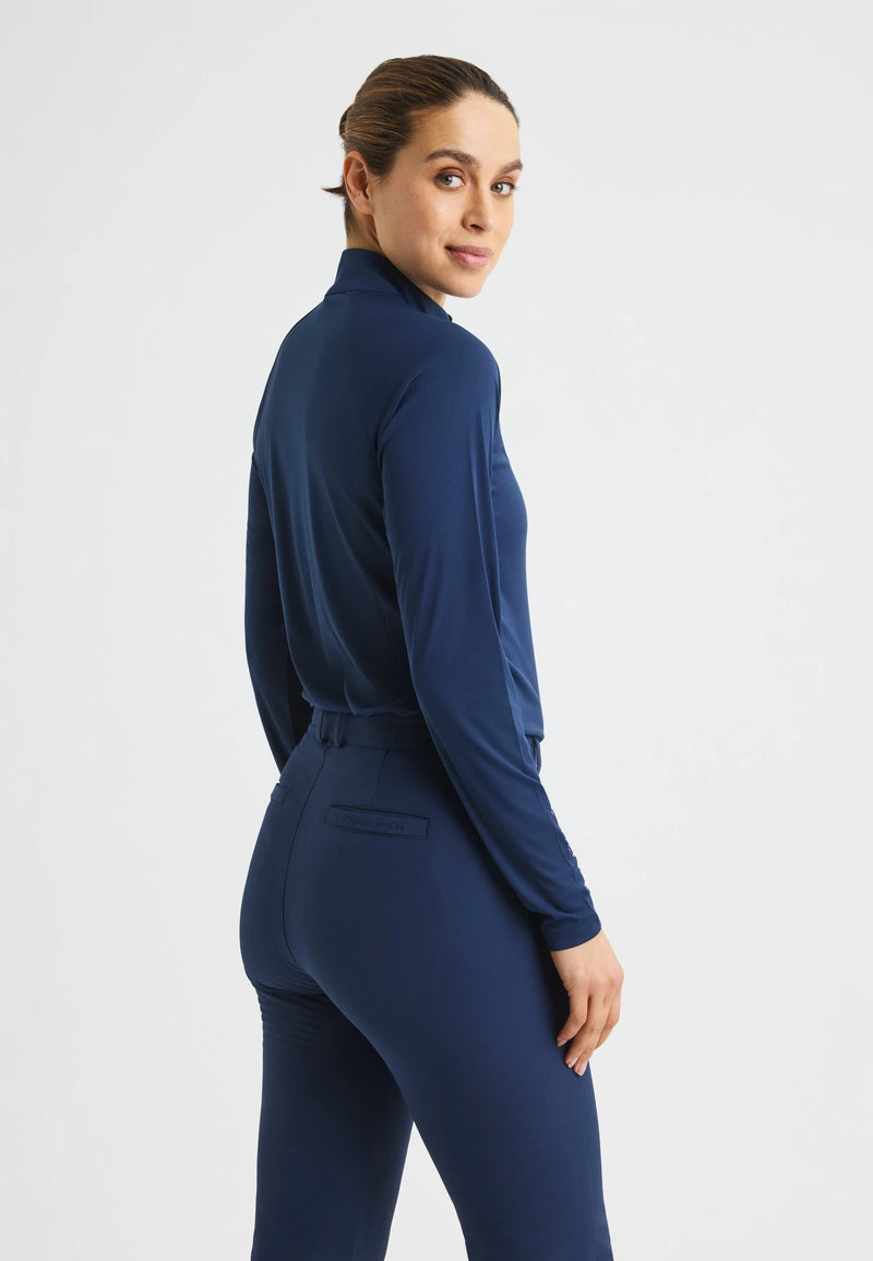 Veste 1/4 Zip Addy Long Sleeve Navy Femme