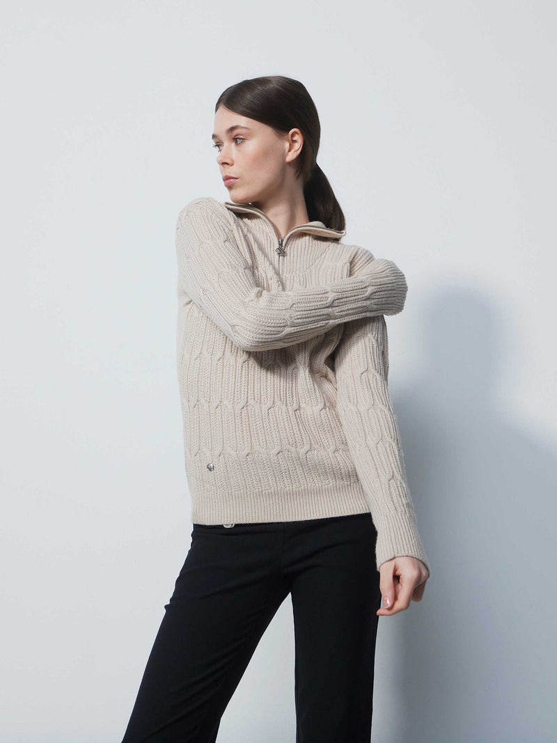 Pull Olivet Doublé Beige Raw Femme