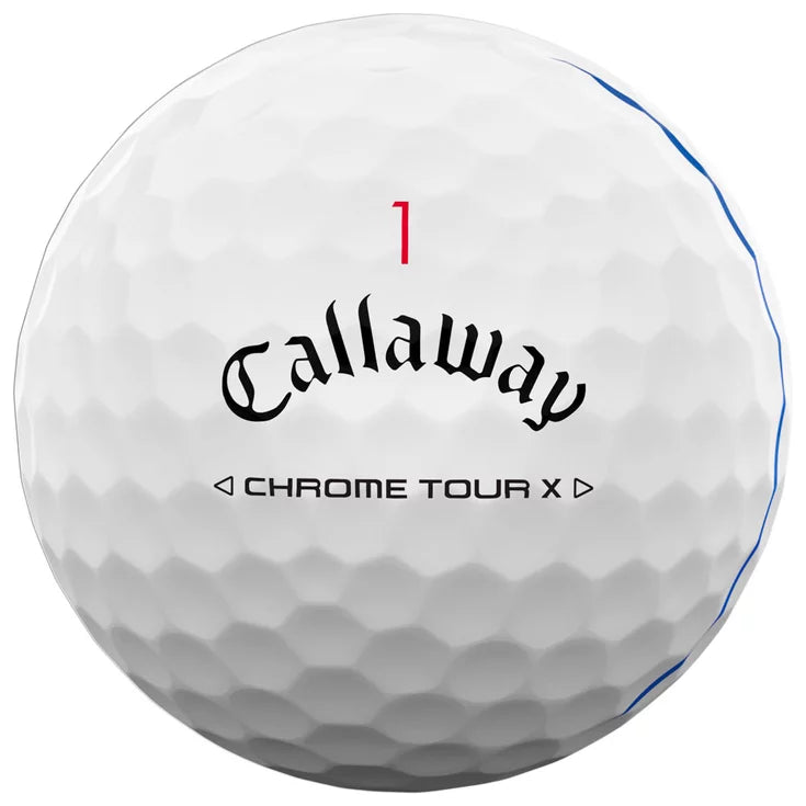 12 Balles de golf Chrome Tour X Triple Track White