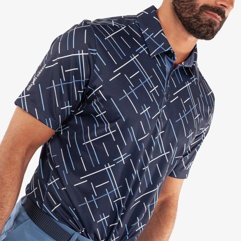 Polo Mathias Navy Moonlight Blue Homme