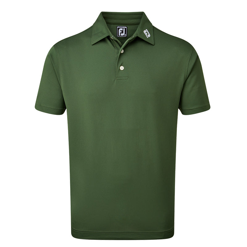 Polo Piqué Solid Vert Olive Homme