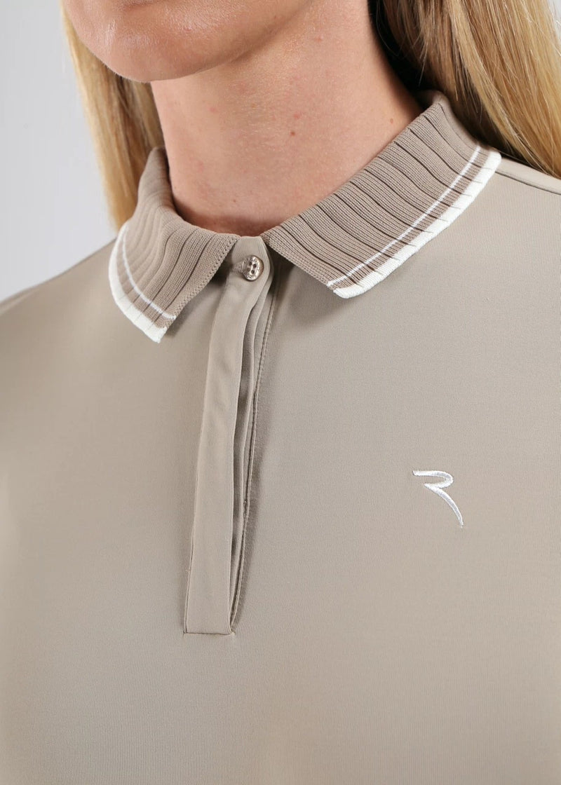 Polo Manches Longues Atma Beige Femme