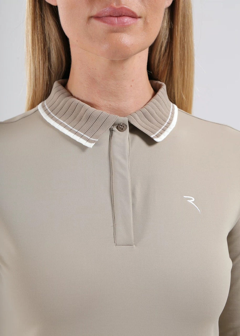 Polo Manches Longues Atma Beige Femme