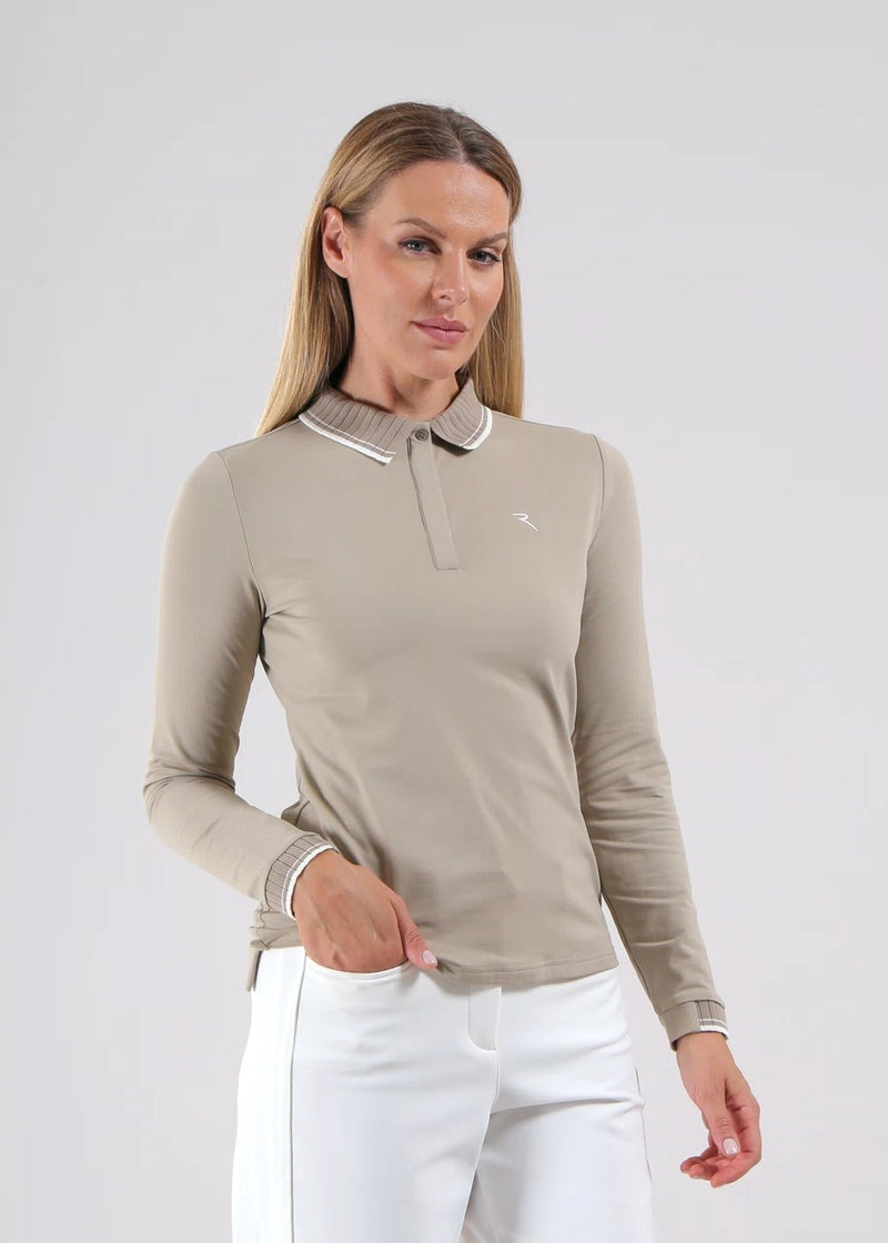 Polo Manches Longues Atma Beige Femme