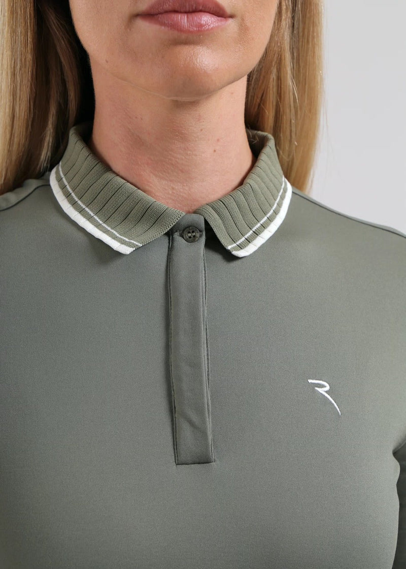 Polo Manches Longues Atma Kaki Femme