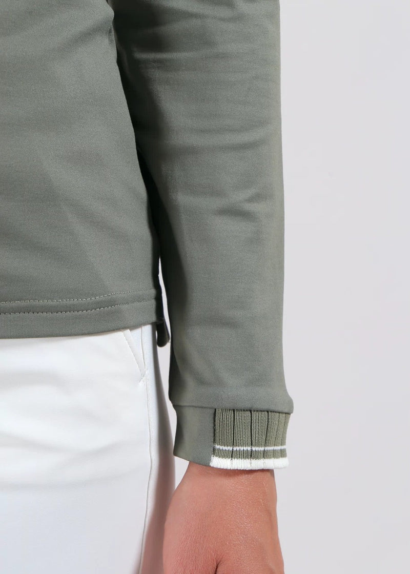 Polo Manches Longues Atma Kaki Femme