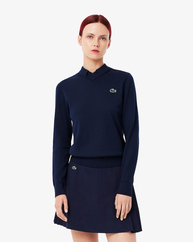 Pull Golf Coton Pima Bleu Nuit Femme