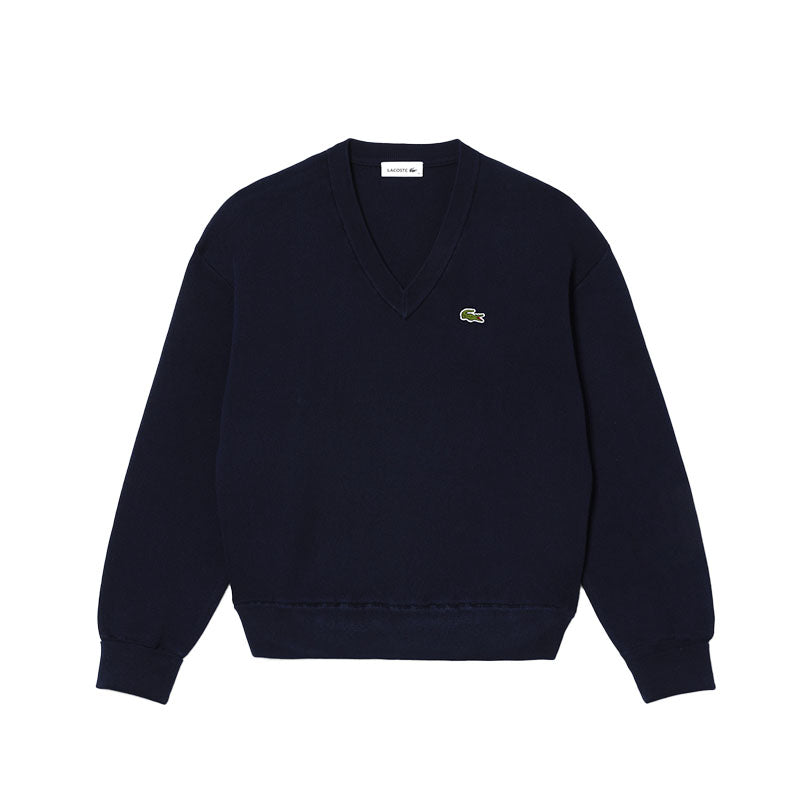 Pull Col V Bleu Nuit Femme