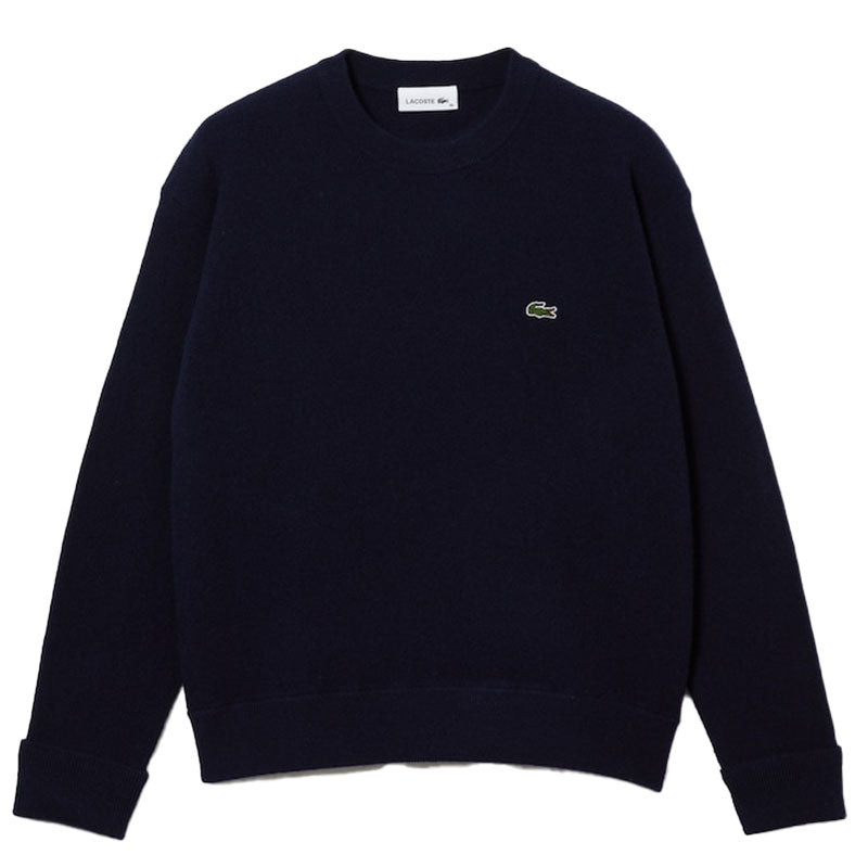 Pull Relaxed Fit Laine Cardée Point Mousse Bleu Nuit Femme
