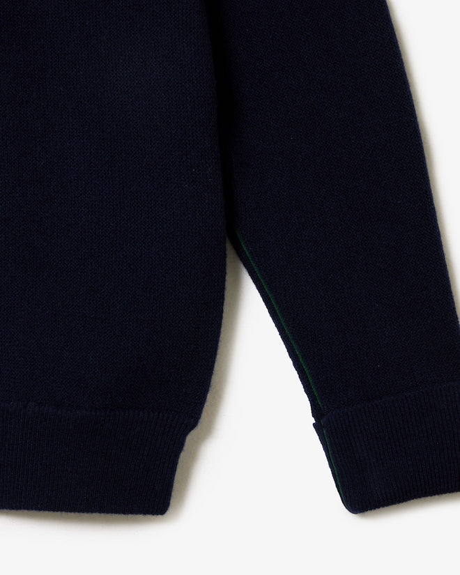 Pull Relaxed Fit Laine Cardée Point Mousse Bleu Nuit Femme