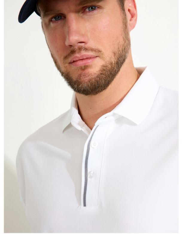 Polo Pikewood White Homme