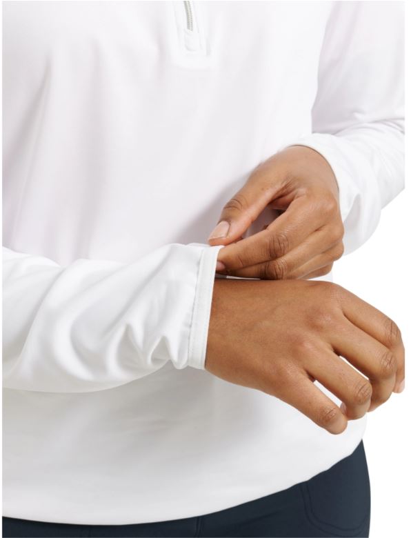 Pull 1/4 Zip Cradoc White Femme