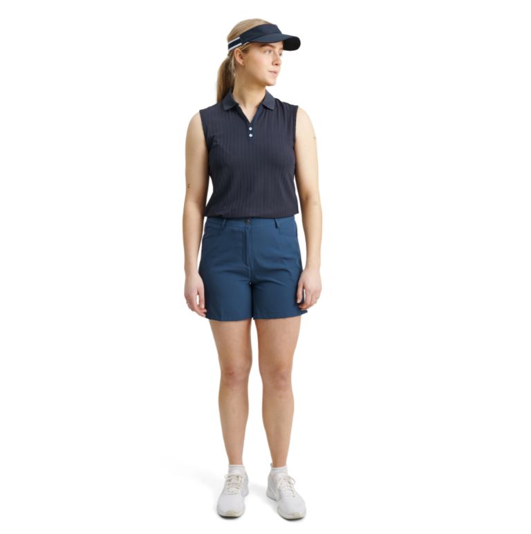 Short Brook Stripe Peacock Blue Femme