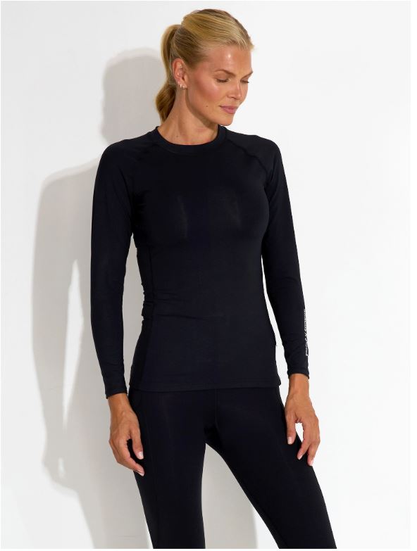 Polo Compression Black Femme