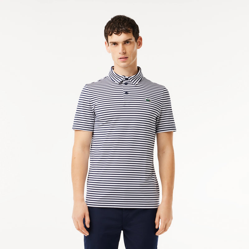 Polo Ultra-Dry Stretch Anti-UV Blanc Bleu Homme