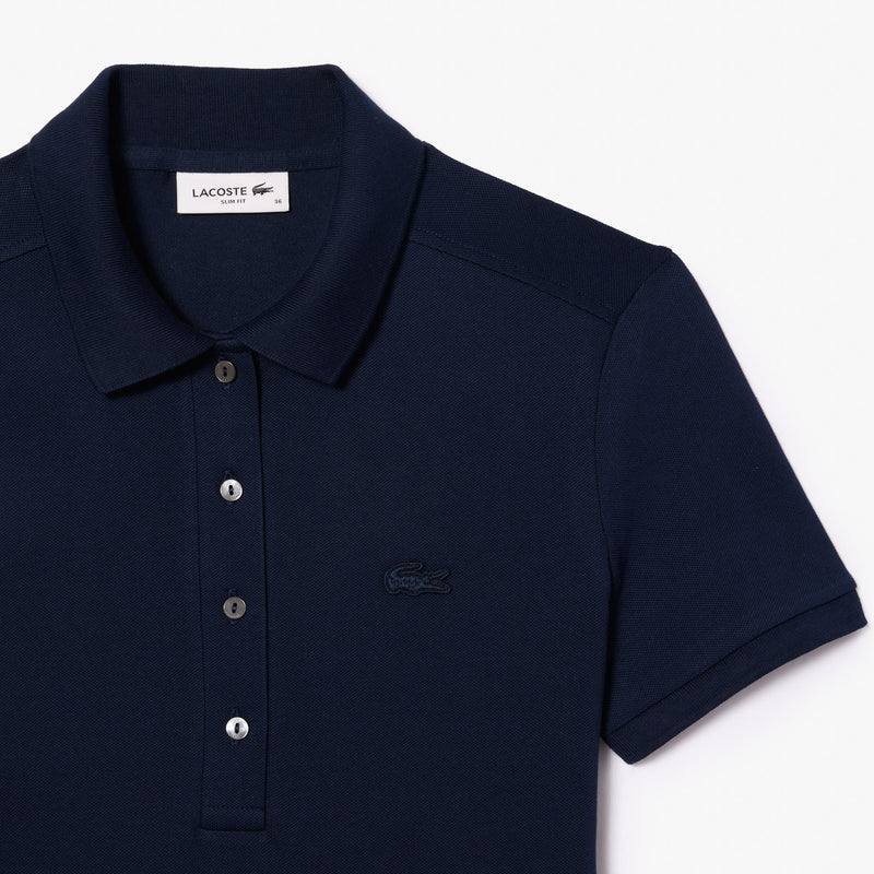 Robe Polo en Piqué de coton Navy Femme