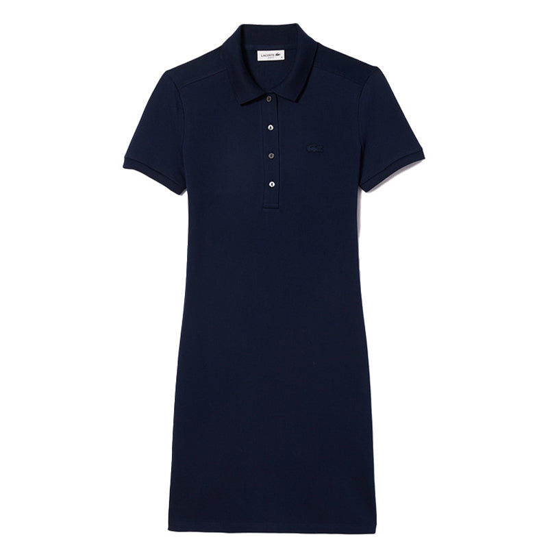 Robe Polo en Piqué de coton Navy Femme