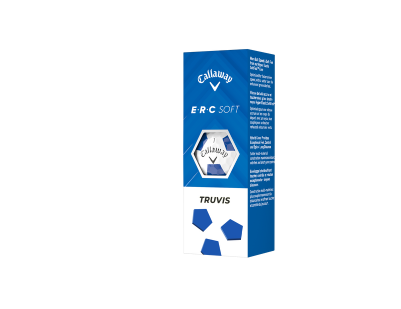 12 Balles de golf ERC Soft Truvis Blue