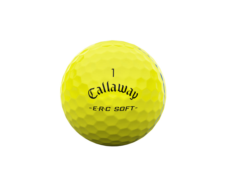 12 Balles de golf ERC Soft Yellow Triple Track