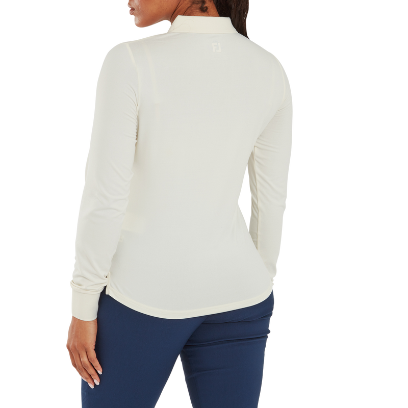 Polo manches longues ThermoSeries Blanc Femme