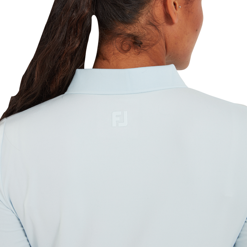 Polo manches longues ThermoSeries Bleu Polaire Femme
