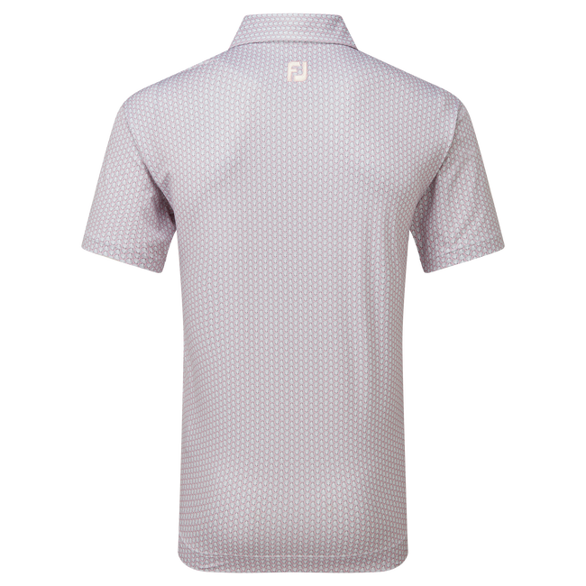 Polo imprimé Coquillage Pink White Homme