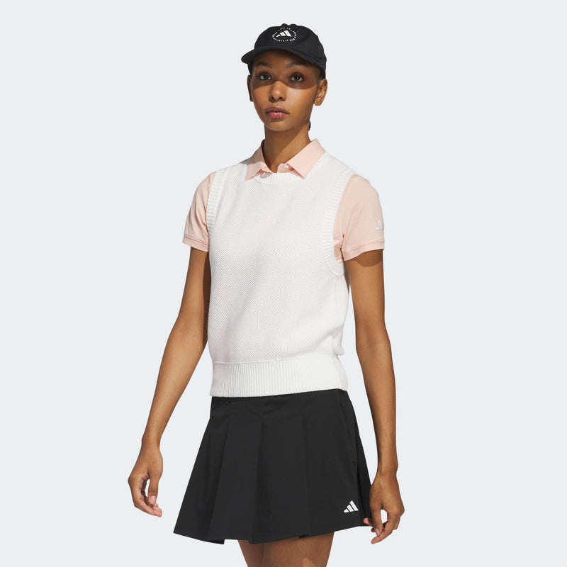 Pull Sans Manches Ultimate365 Knit Tour White Femme