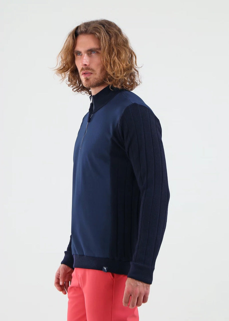 Pull 1/4 Zip Nautico Bleu Homme