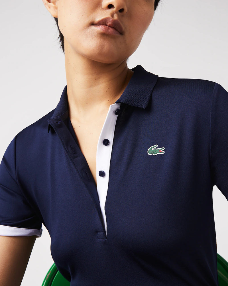 Polo Slim Fit Protection UV Bleu Femme