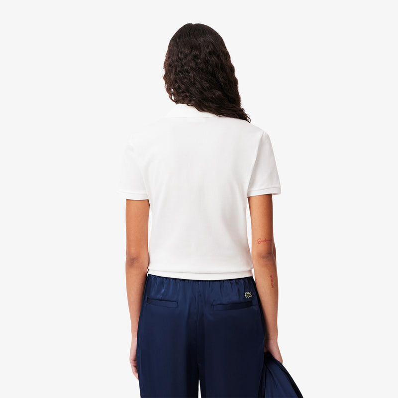 Polo Mini Piqué Stretch L.12.D White Femme