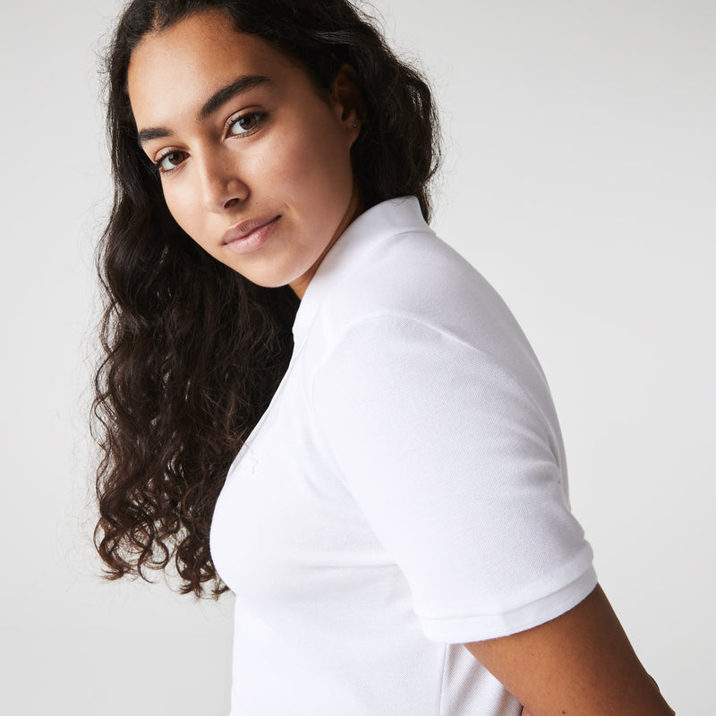 Polo Mini Piqué Stretch L.12.D White Femme