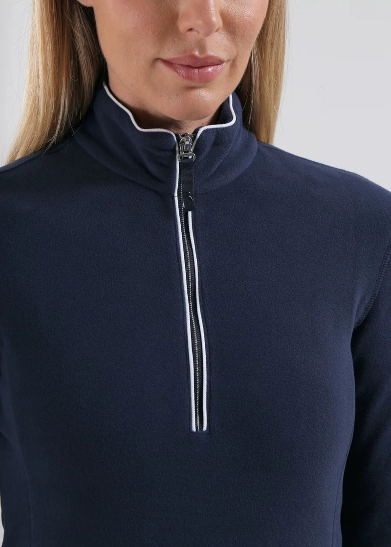 Pull 1/4 Zip Tentation Navy Femme