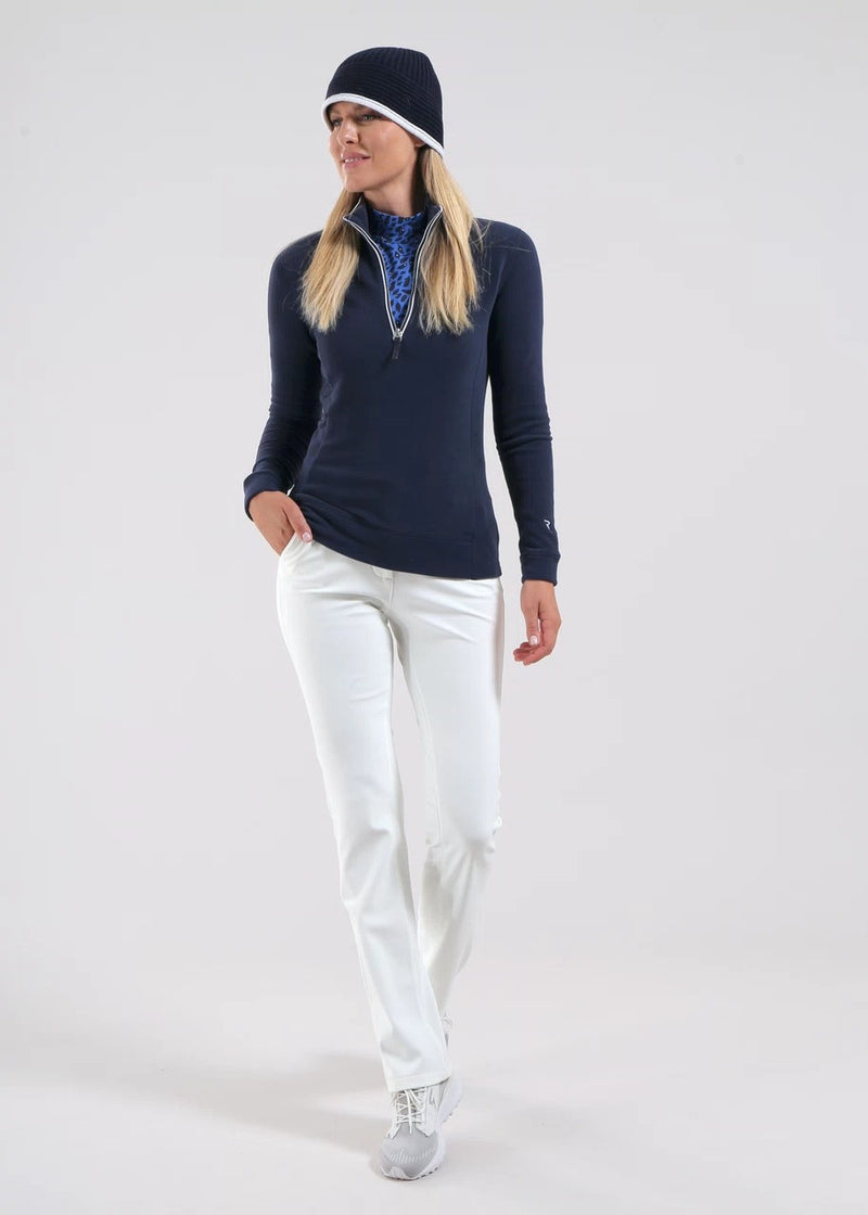 Pull 1/4 Zip Tentation Navy Femme