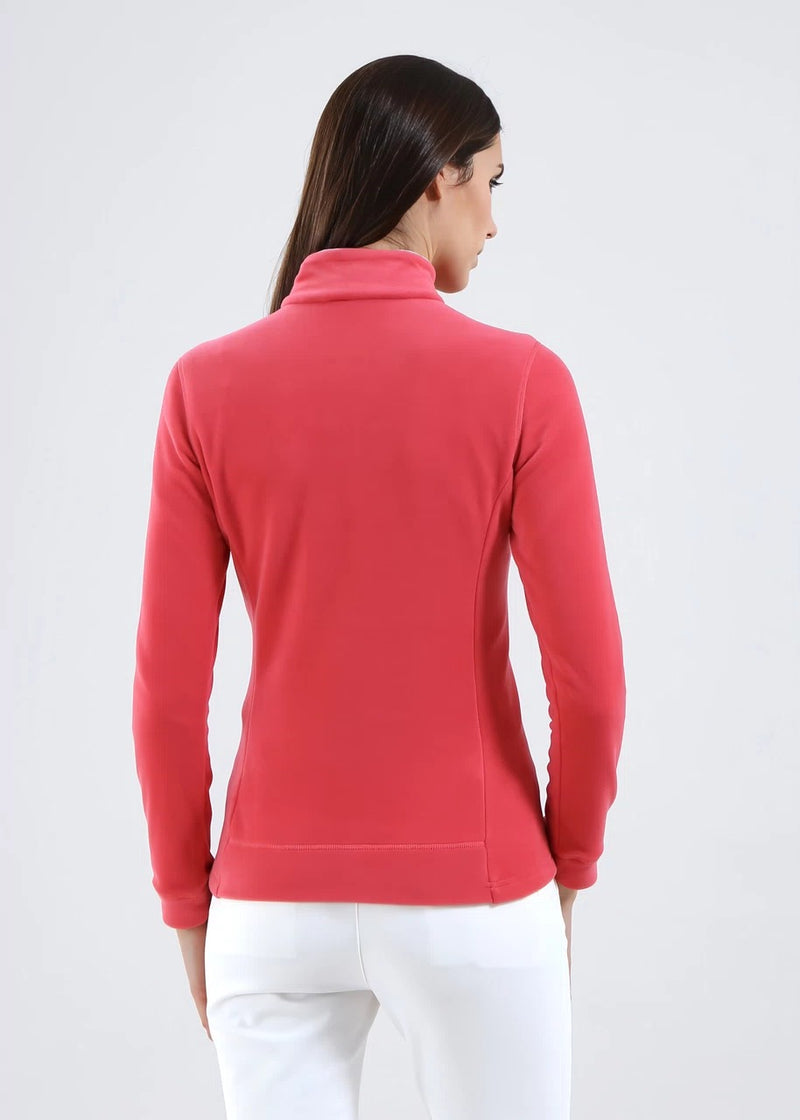 Pull 1/4 Zip Tentation Rose Femme