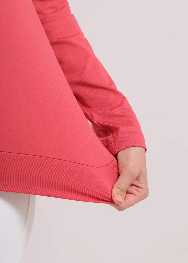 Pull 1/2 Zip Trapezista Rose Femme