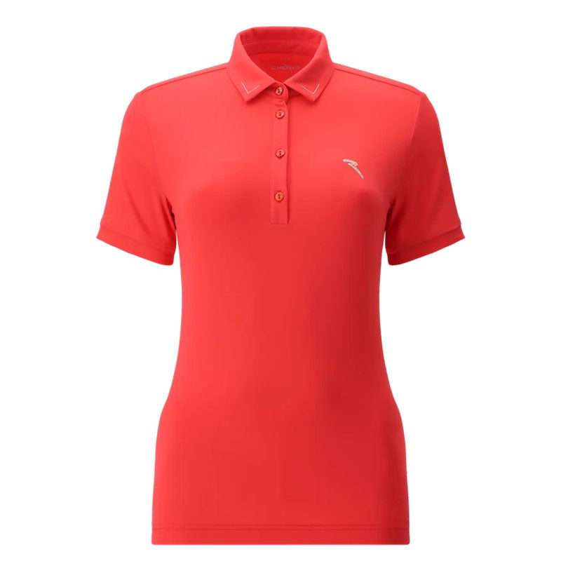 Polo Antracite Red Femme