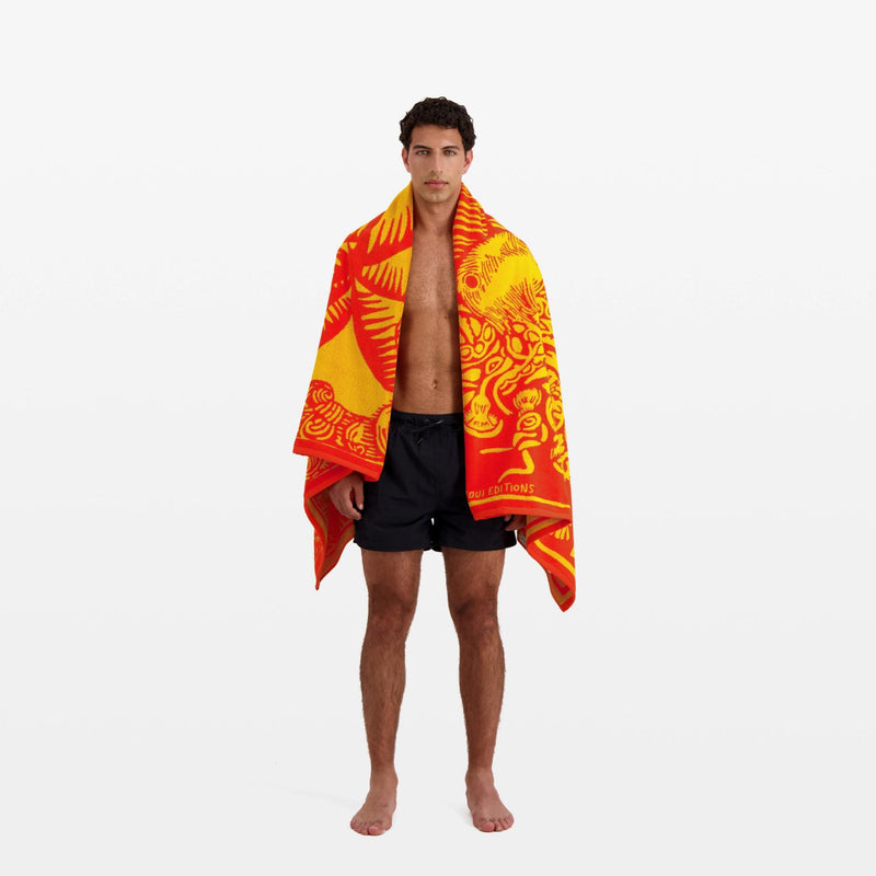 Serviette de plage Poulpe Orange