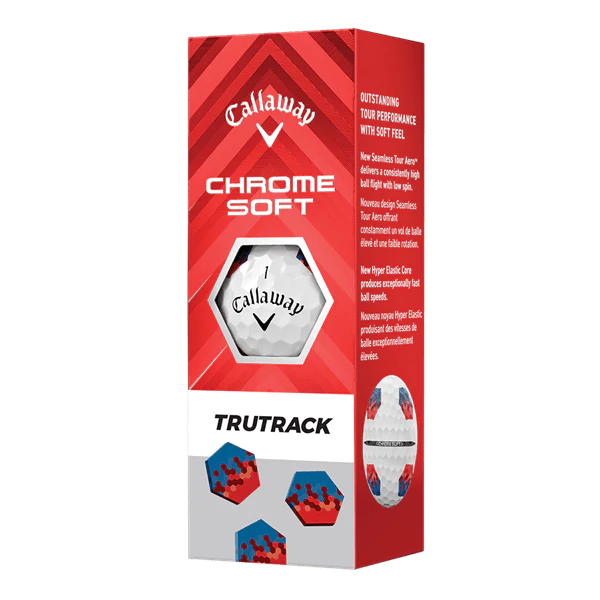 12 Balles de golf Chrome Soft TruTrack White