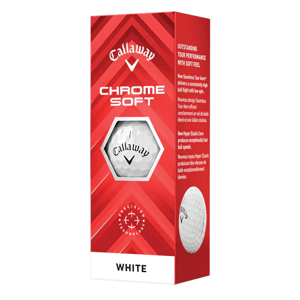 12 Balles de golf Chrome Soft White