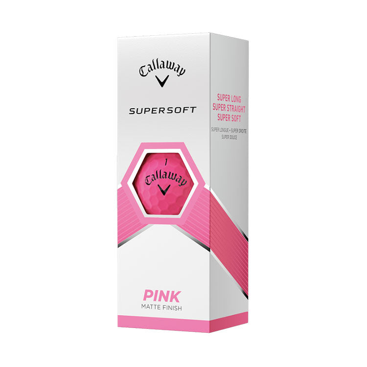 12 Balles de golf Supersoft Rose Mat