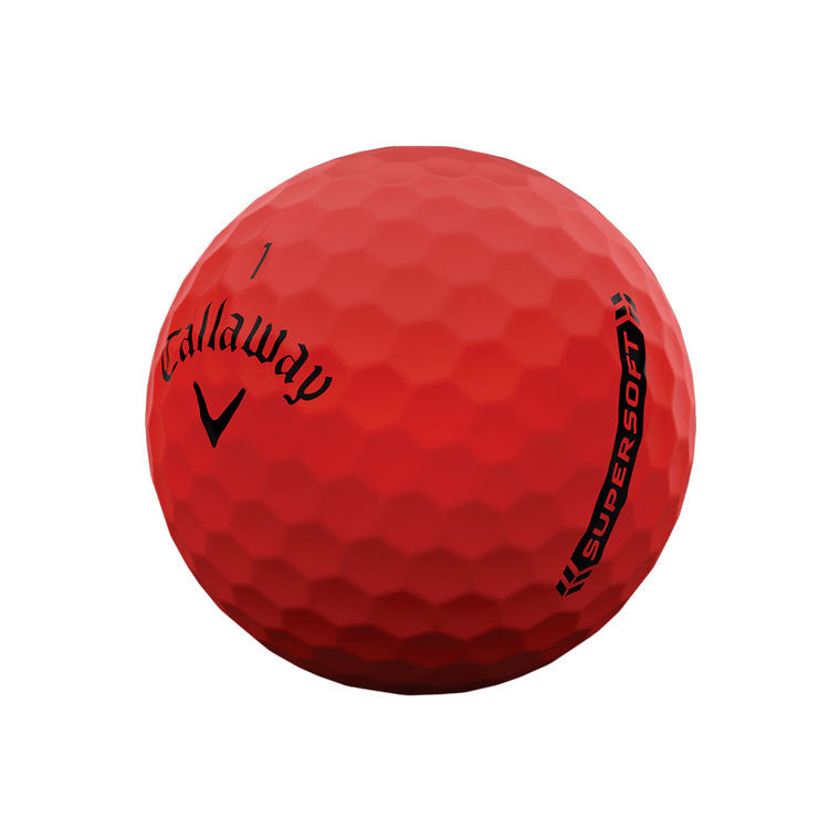 12 Balles de golf Supersoft Rouge Mat